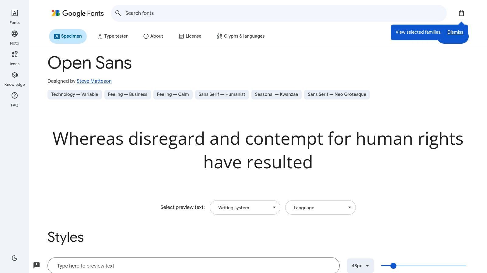 Open Sans (Steve Matteson)