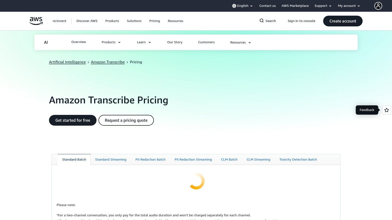 Amazon Transcribe (AWS)