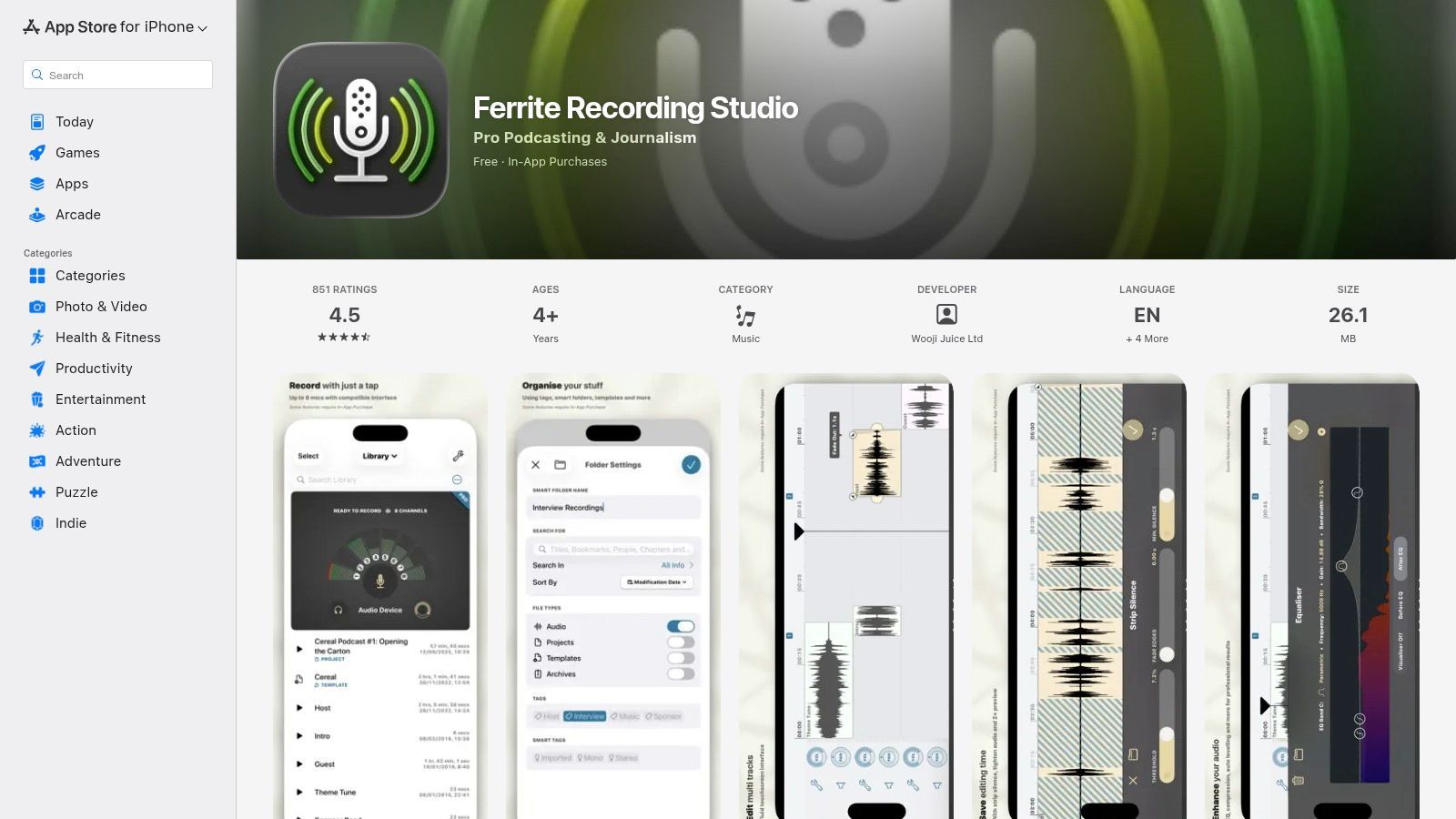 Ferrite Recording Studio (iPhone/iPad)