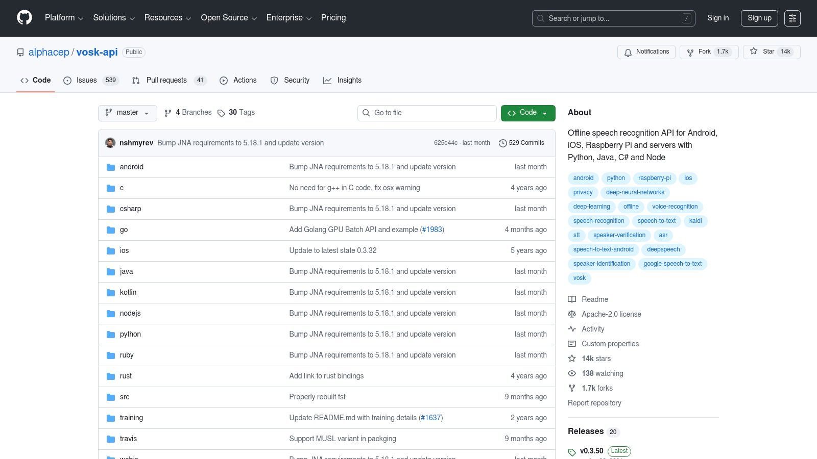 Vosk (open source, offline)