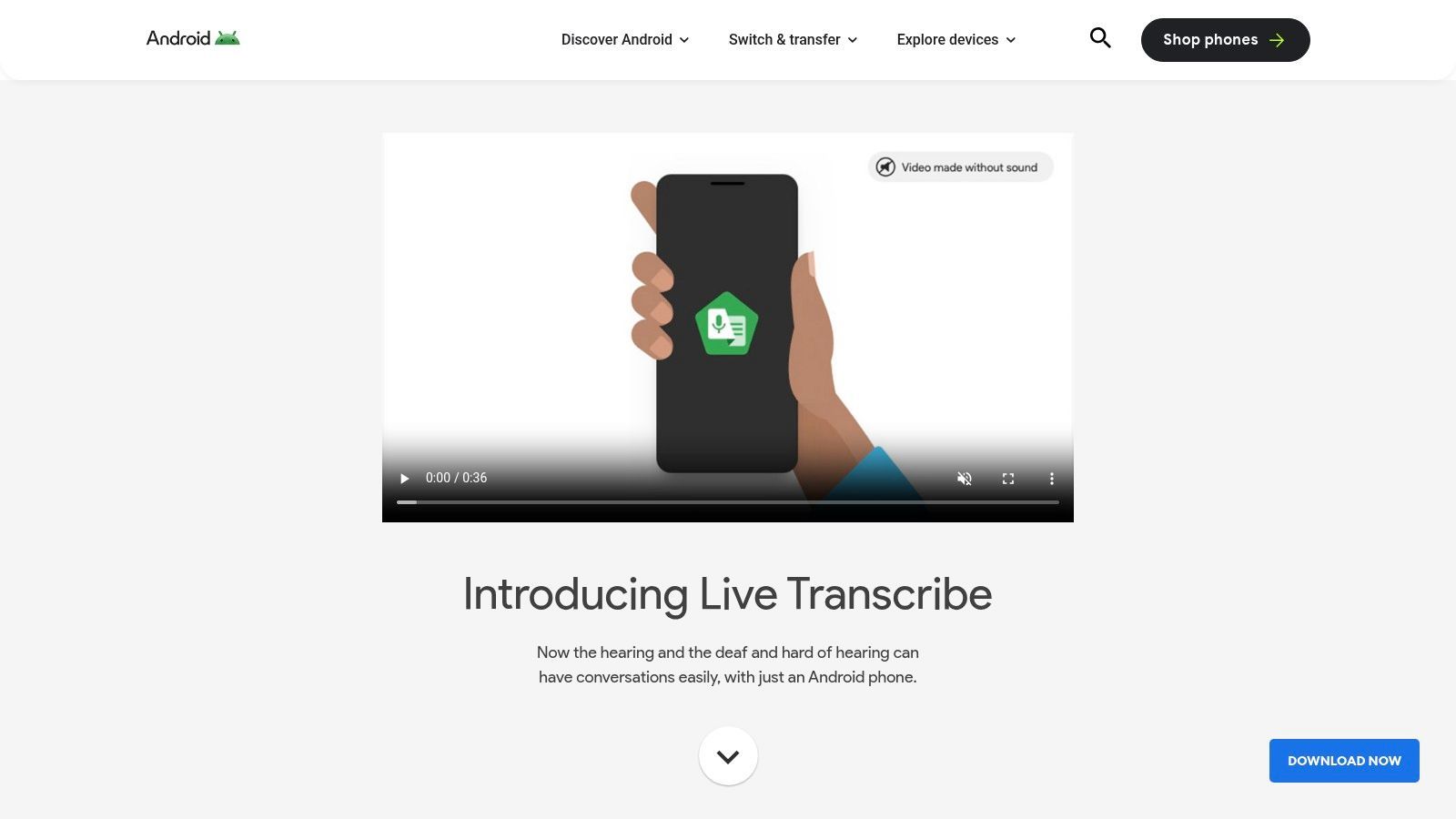 Live Transcribe par Google (application Android)