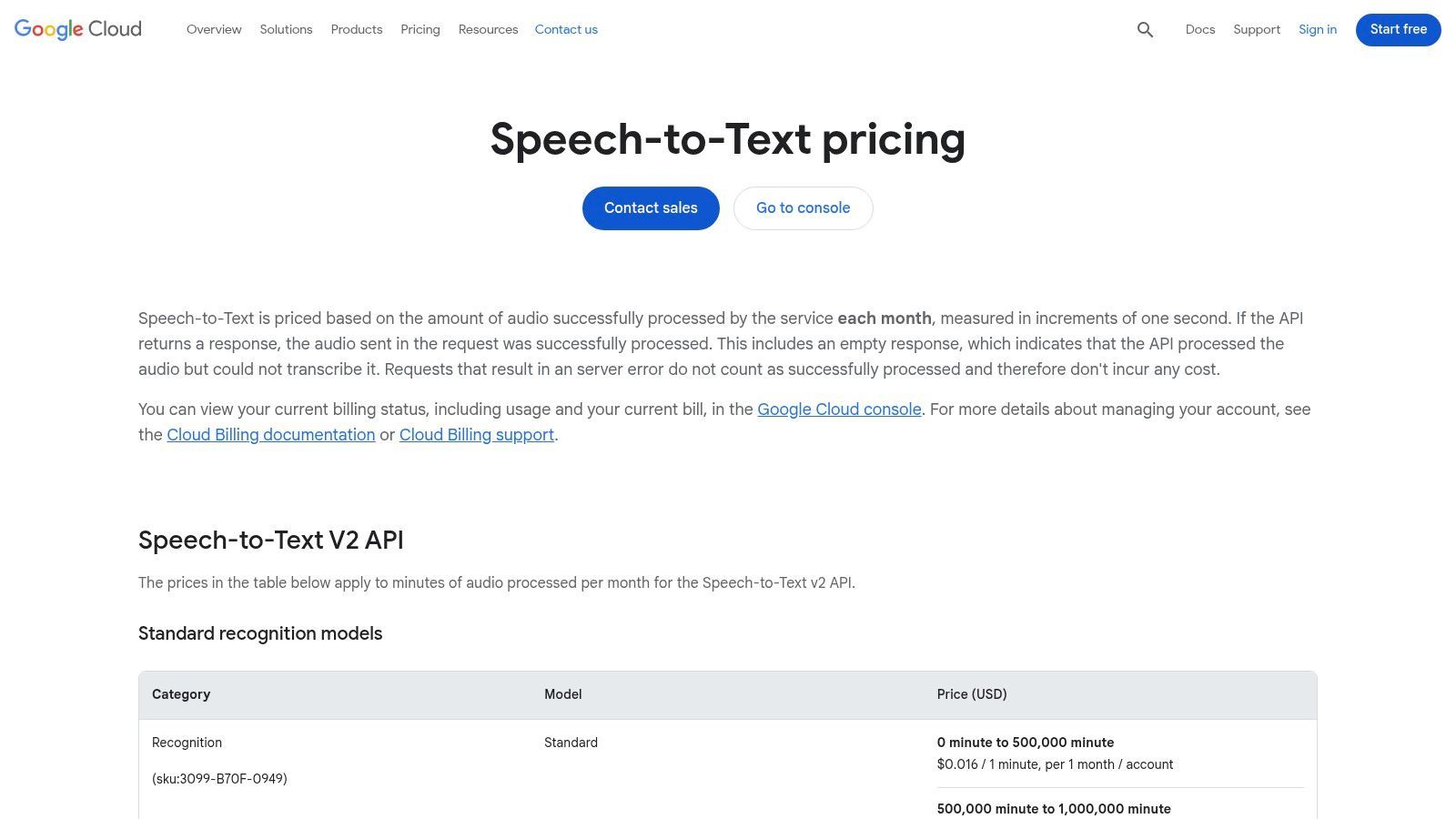 Google Cloud Speech‑to‑Text (API)