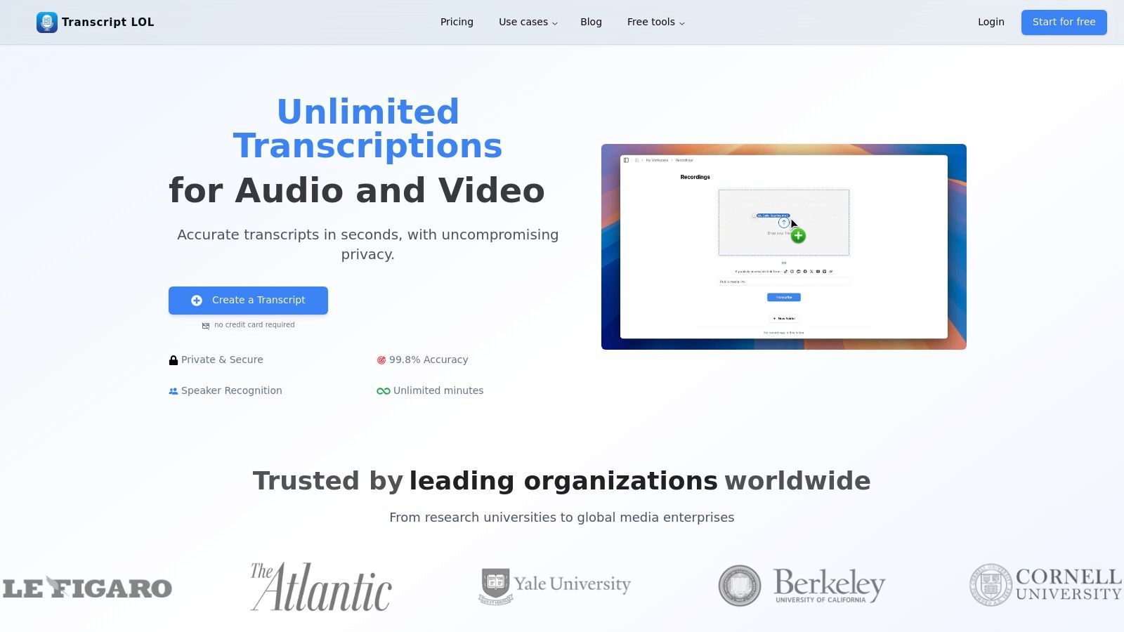 1. Transcript.LOL: El Motor de Contenido Definitivo Impulsado por IA