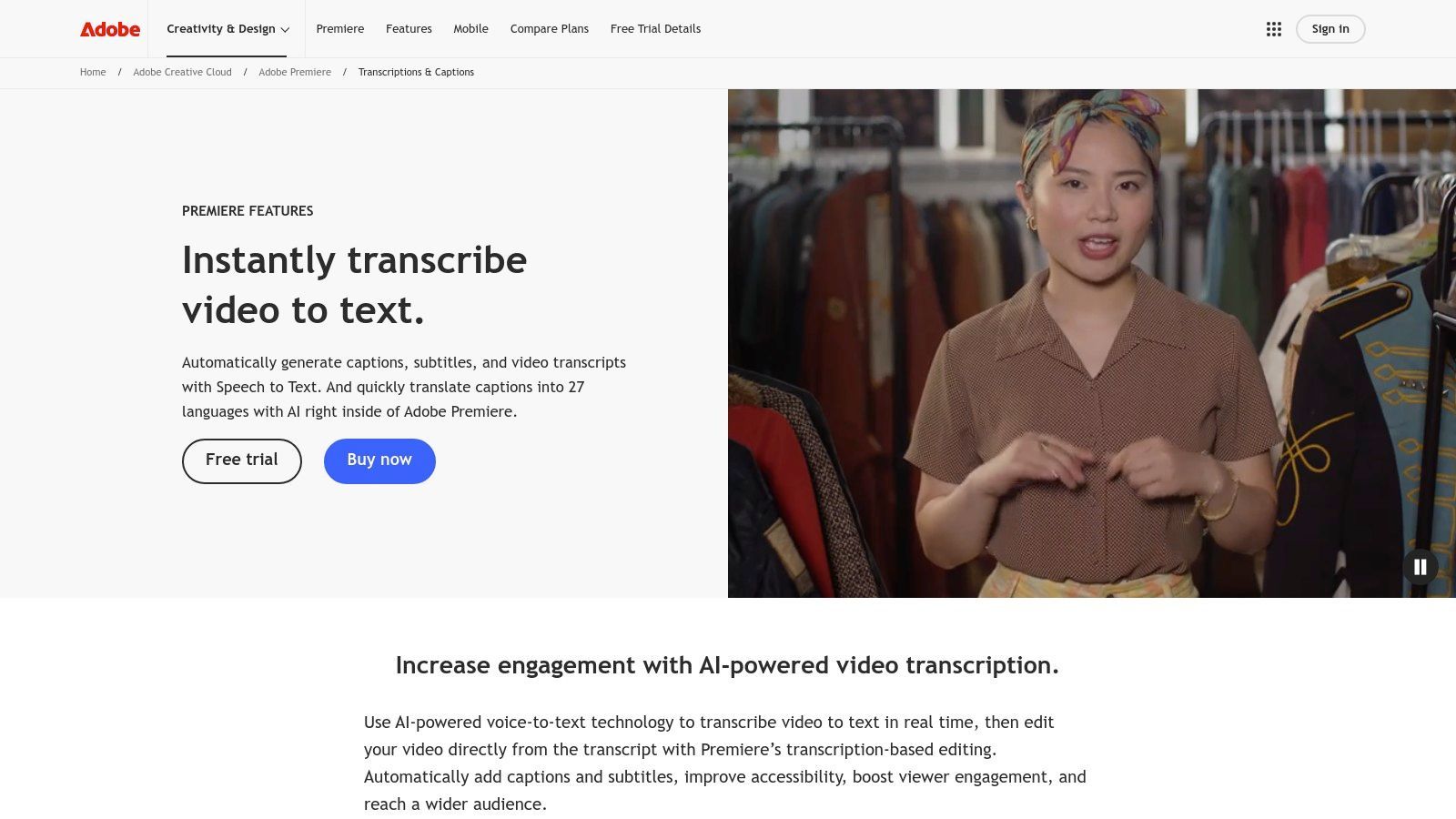 Adobe Premiere Pro – Speech to Text